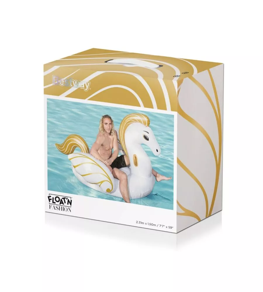 GONFIABILE PER PISCINA BESTWAY "PEGASO GIGANTE LUXURY" 223x140x127 CM - COD. 41118